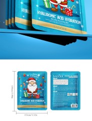 Sadoer Тканевая маска для лица с гиалуроновой кислотой в новогоднем дизайне Hyaluronic Acid Hydration, 25мл